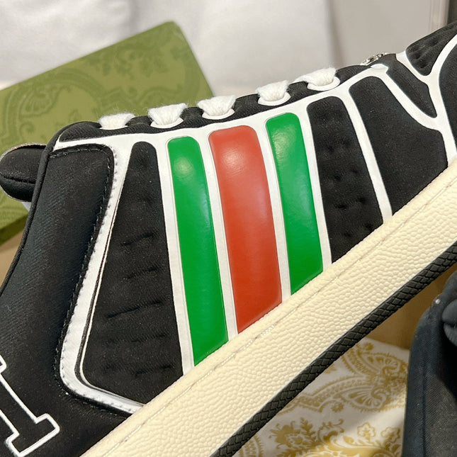 SNEAKER IN BLACK MIX COLORFUL CALFSKIN