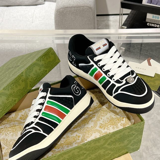 SNEAKER IN BLACK MIX COLORFUL CALFSKIN