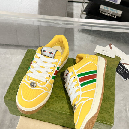 SNEAKER IN BRIGHT YELLOW MIX COLORFUL CALFSKIN