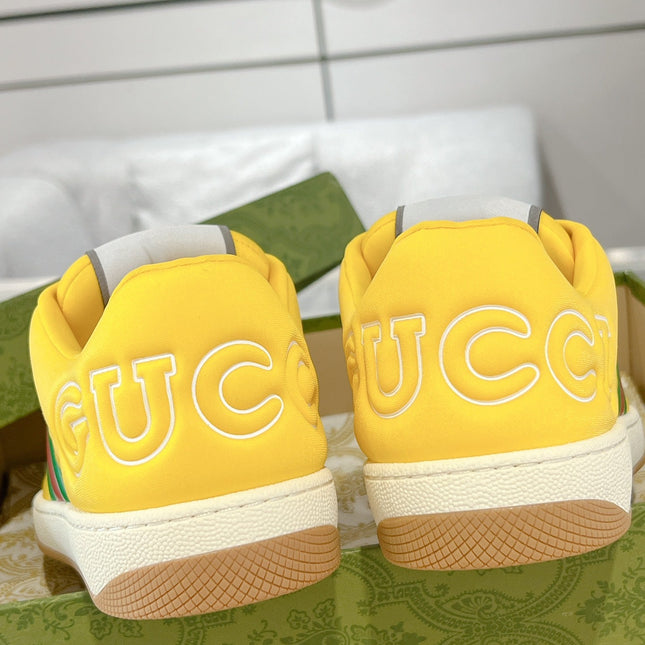 SNEAKER IN BRIGHT YELLOW MIX COLORFUL CALFSKIN