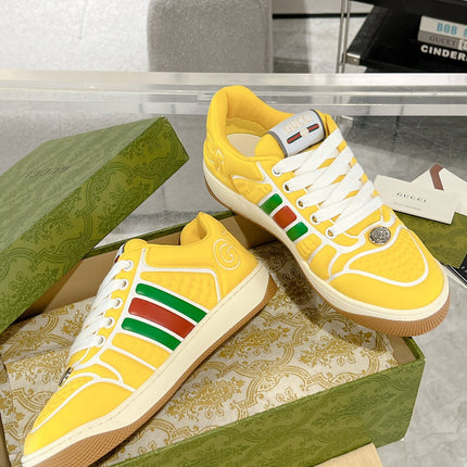 SNEAKER IN BRIGHT YELLOW MIX COLORFUL CALFSKIN