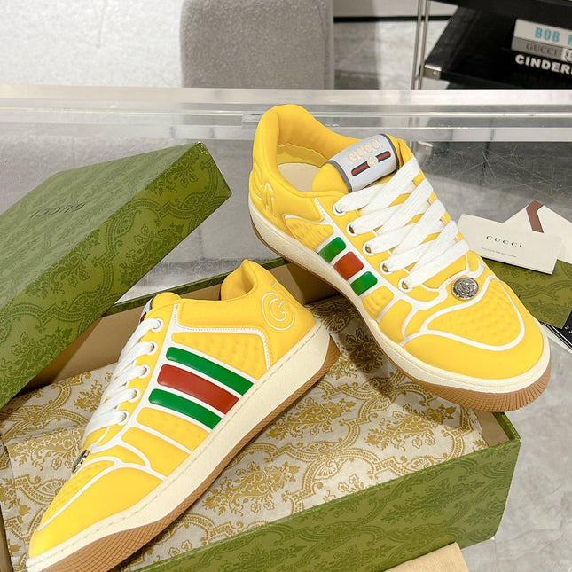 SNEAKER IN BRIGHT YELLOW MIX COLORFUL CALFSKIN