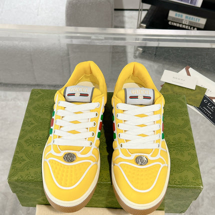 SNEAKER IN BRIGHT YELLOW MIX COLORFUL CALFSKIN