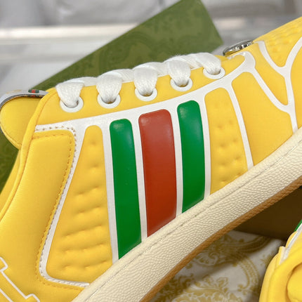 SNEAKER IN BRIGHT YELLOW MIX COLORFUL CALFSKIN