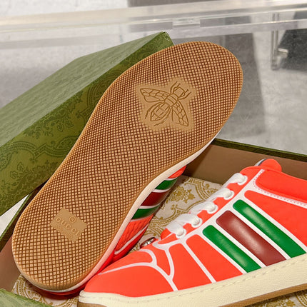 SNEAKER IN ROSE RED MIX COLORFUL CALFSKIN