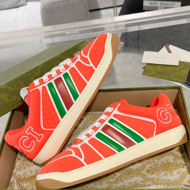 SNEAKER IN ROSE RED MIX COLORFUL CALFSKIN