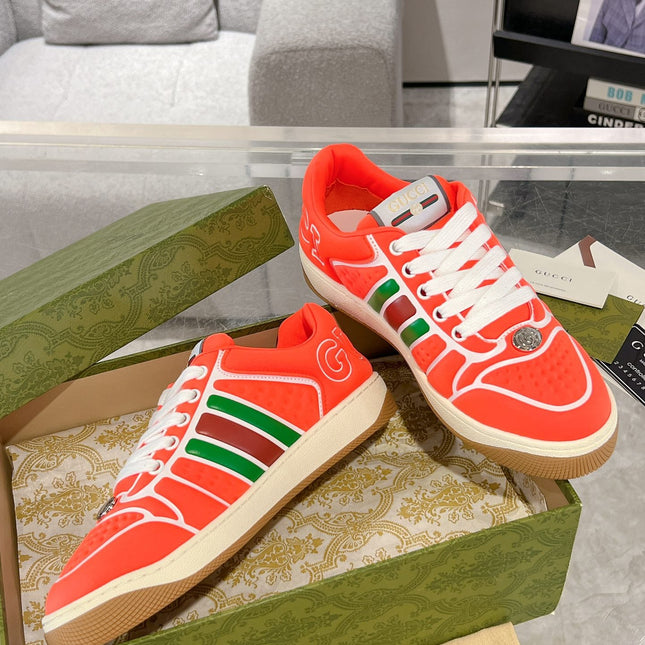 SNEAKER IN ROSE RED MIX COLORFUL CALFSKIN