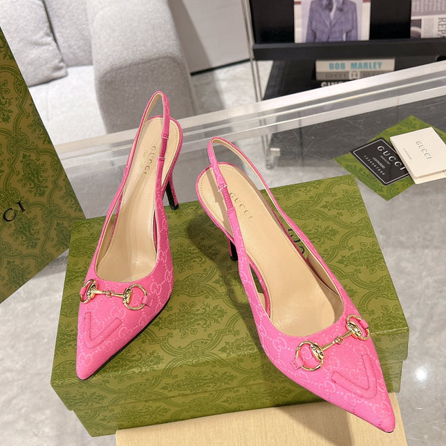 HORSEBIT SLINGBACK 105 IN PINK CANVAS