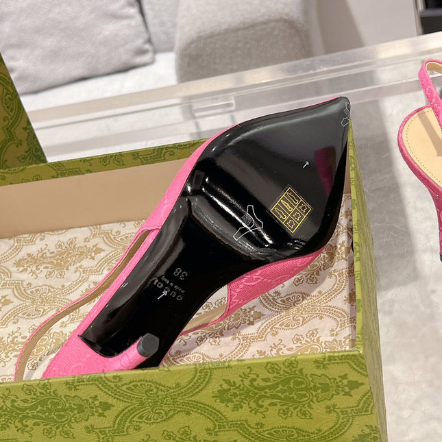 HORSEBIT SLINGBACK 105 IN PINK CANVAS