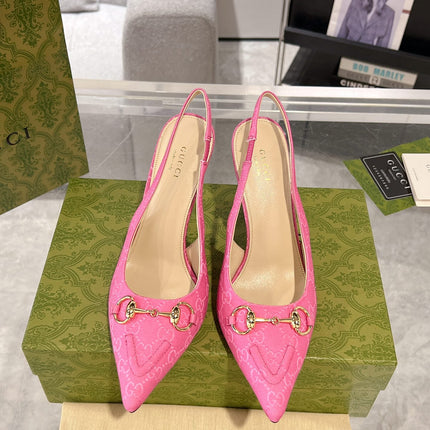 HORSEBIT SLINGBACK 105 IN PINK CANVAS