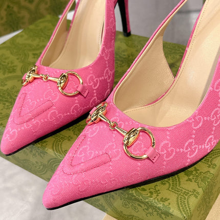 HORSEBIT SLINGBACK 105 IN PINK CANVAS