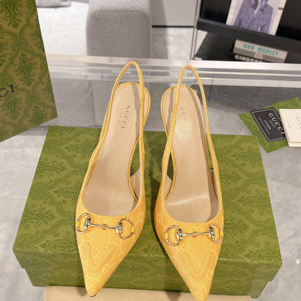 HORSEBIT SLINGBACK 105 IN YELLOW CANVAS