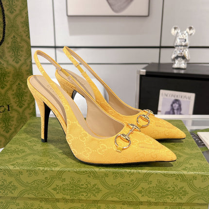 HORSEBIT SLINGBACK 105 IN YELLOW CANVAS