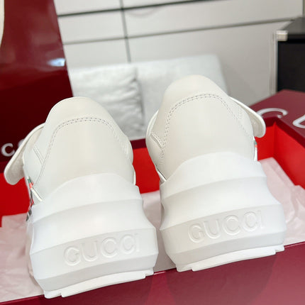 GG WAVE SNEAKER IN RICE WHITE CALFSKIN