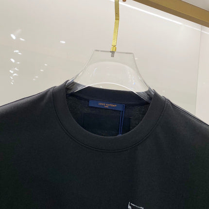 LV T-SHIRT BLACK COTTON 238848