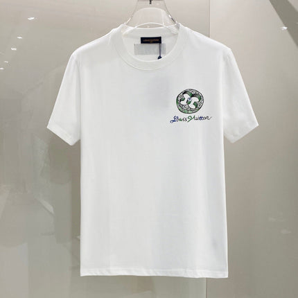 LV T-SHIRT WHITE COTTON HAND-PAINTED LOGO 238851