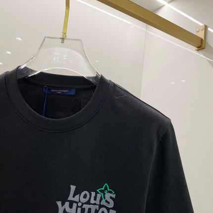 LV SHORT-SLEEVED T-SHIRT BLACK COTTON 238852