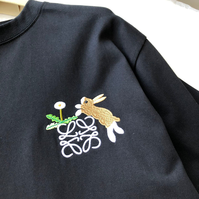 Loewe Rabbit T-shirt Black Cotton