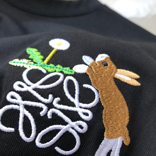 Loewe Rabbit T-shirt Black Cotton