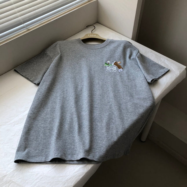 Loewe Rabbit T-shirt Gray Cotton