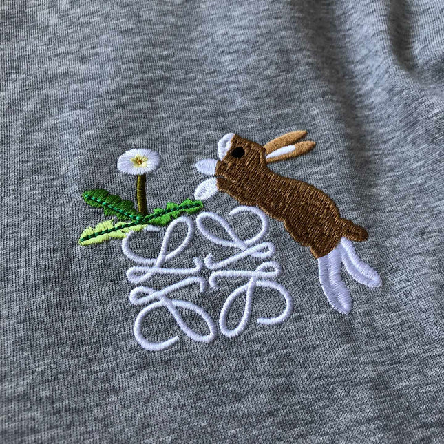Loewe Rabbit T-shirt Gray Cotton