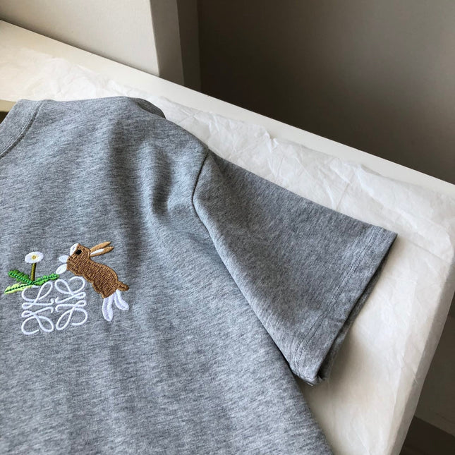 Loewe Rabbit T-shirt Gray Cotton