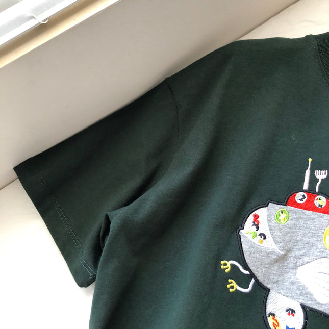 Loewe Submarine T-shirt Green Cotton