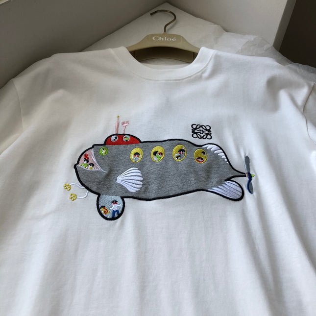 Loewe Submarine T-shirt White Cotton