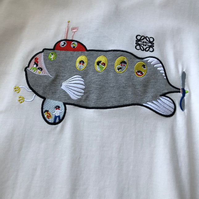 Loewe Submarine T-shirt White Cotton