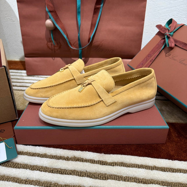 LP LOAFERS 25S IN AMBER YELLOW SUEDE