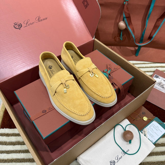 LP LOAFERS 25S IN AMBER YELLOW SUEDE