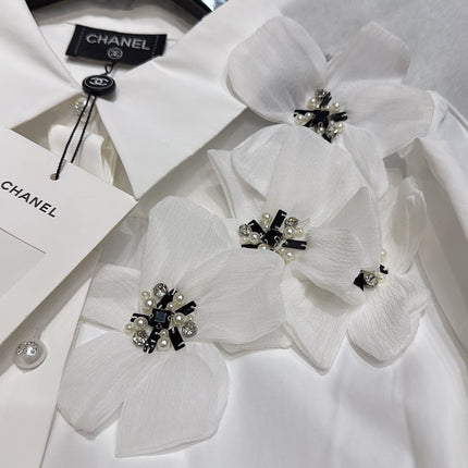 CC Shirt White mix Black Cotton
