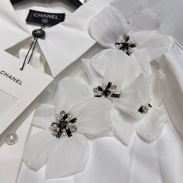 CC Shirt White mix Black Cotton