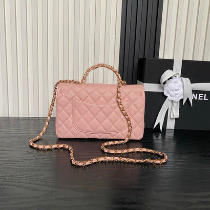 CHANEL 25S FLAP BAG 22 CM IN PINK CAVIAR WITH GOLD HARDWARE