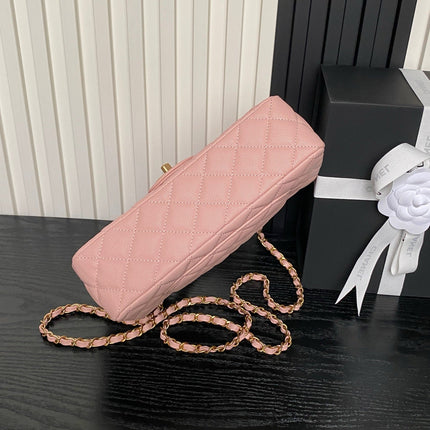 CHANEL 25S FLAP BAG 22 CM IN PINK CAVIAR WITH GOLD HARDWARE