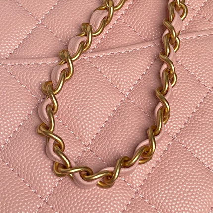 CHANEL 25S FLAP BAG 22 CM IN PINK CAVIAR WITH GOLD HARDWARE