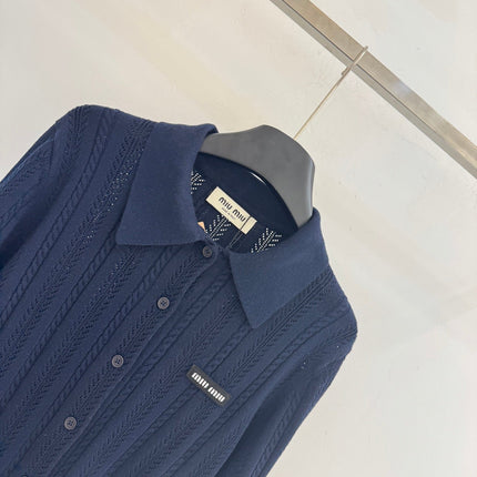 MIUMIU KNIT POLO SHIRT STYLE 61