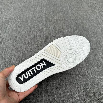 LV TRAINER WHITE MIX BLACK MONOGRAM CALFSKIN