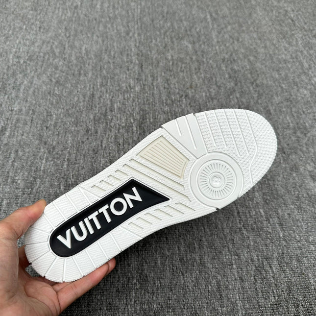 LV TRAINER WHITE MIX BLACK MONOGRAM CALFSKIN