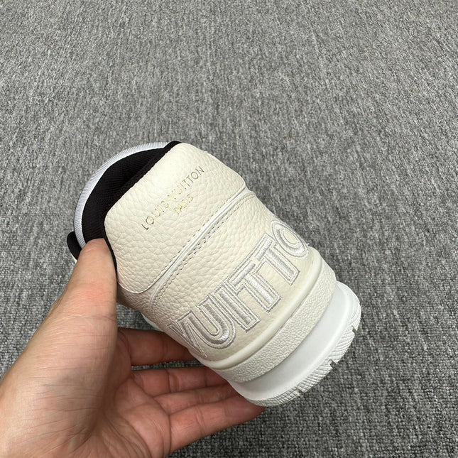 LV TRAINER WHITE MIX BLACK MONOGRAM CALFSKIN