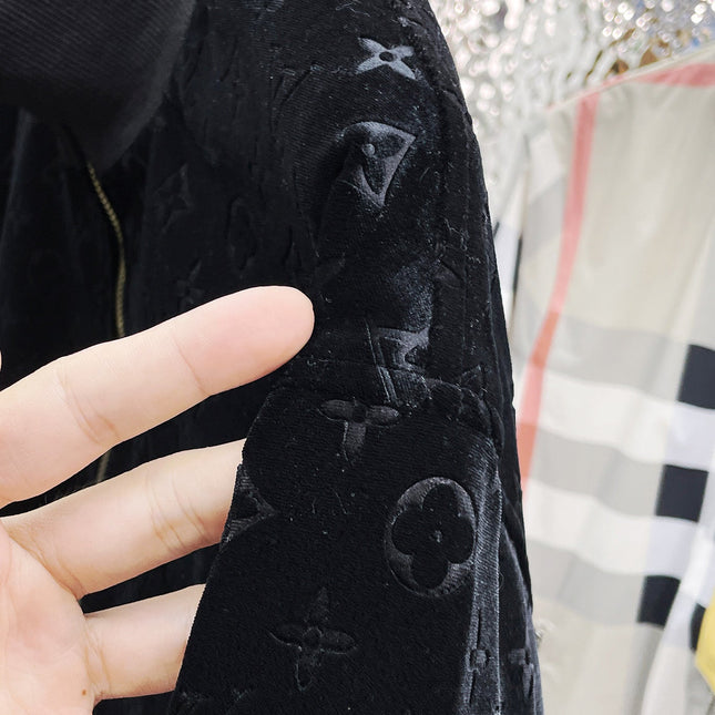 LV JACKET IN BLACK MONOGRAM VELVET 239034