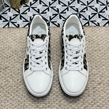 CD CASUAL SNEAKER WHITE AND BLACK CALFSKIN