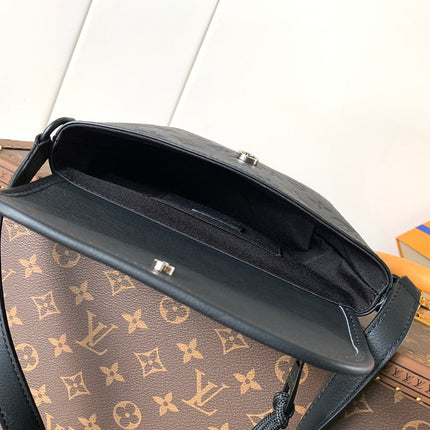 LV 25S PULSE WEARABLE WALLET 22 IN BLACK MONOGRAM SHADOW EMBOSSED CALFSKIN