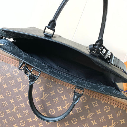 LV 25S SAC PLAT BAG 39 IN BLACK MONOGRAM ECLIPSE CANVAS