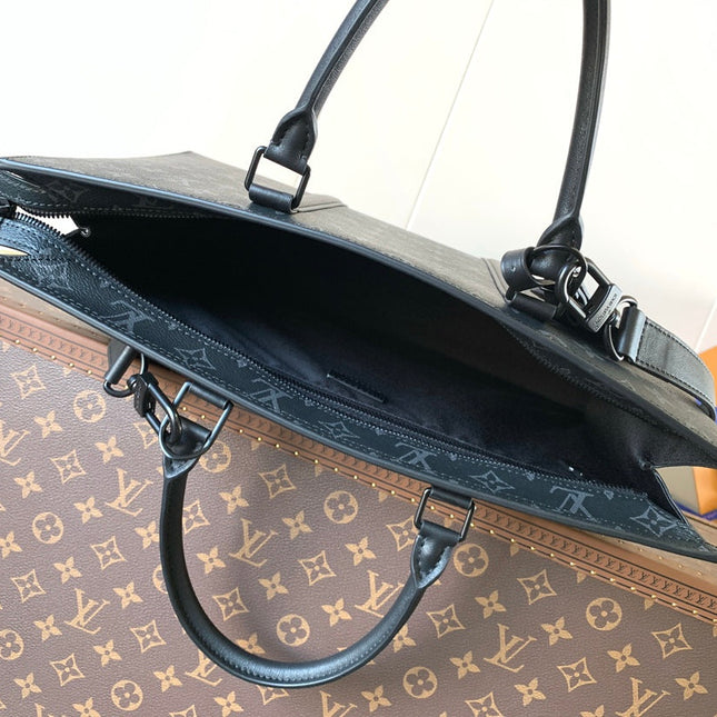 LV 25S SAC PLAT BAG 39 IN BLACK MONOGRAM ECLIPSE CANVAS