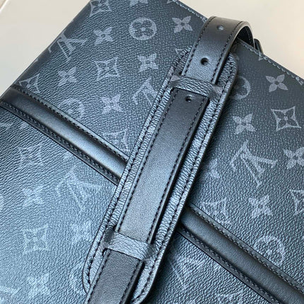 LV 25S SAC PLAT BAG 39 IN BLACK MONOGRAM ECLIPSE CANVAS