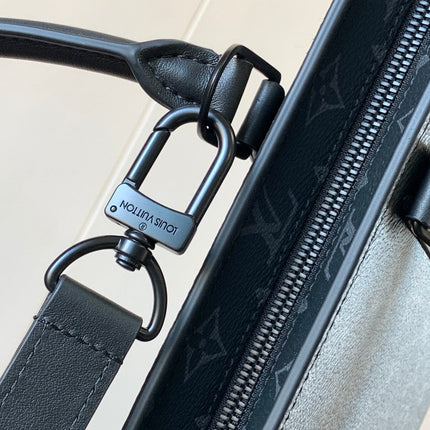 LV 25S SAC PLAT BAG 39 IN BLACK MONOGRAM ECLIPSE CANVAS