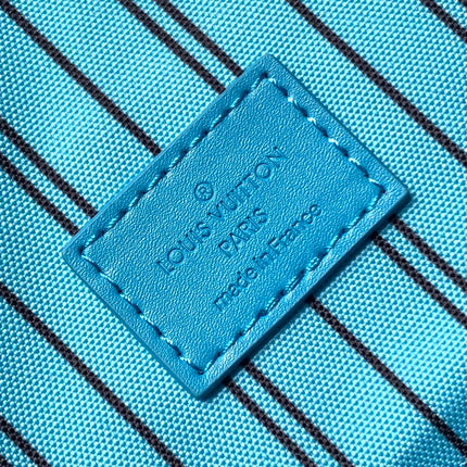 LV 25S CHRISTOPHER BACKPACK 48 IN BROWN AND CAPRI BLUE CANVAS MONOGRAM