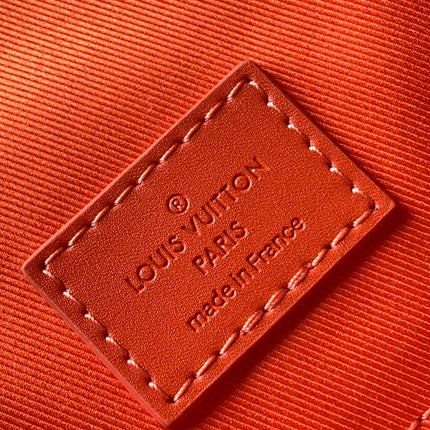 LV 25S CHRISTOPHER BACKPACK 48 IN BROWN AND VERMILION CANVAS MONOGRAM