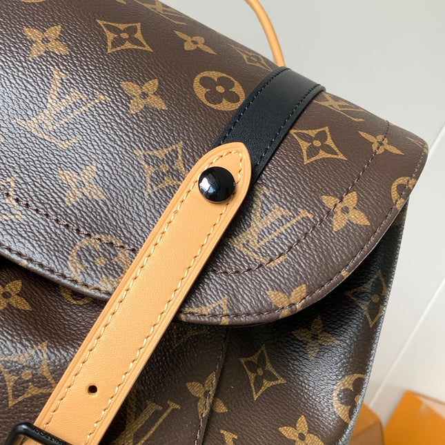 LV 25S CHRISTOPHER BACKPACK 44 IN BROWN AND BLACK CANVAS MONOGRAM
